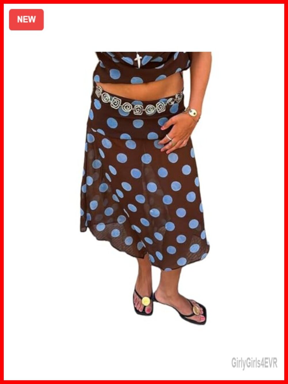 Women Polka Dots Mesh Sheer Low Waist Asymmetrical Hem Maxi Skirt Vacation